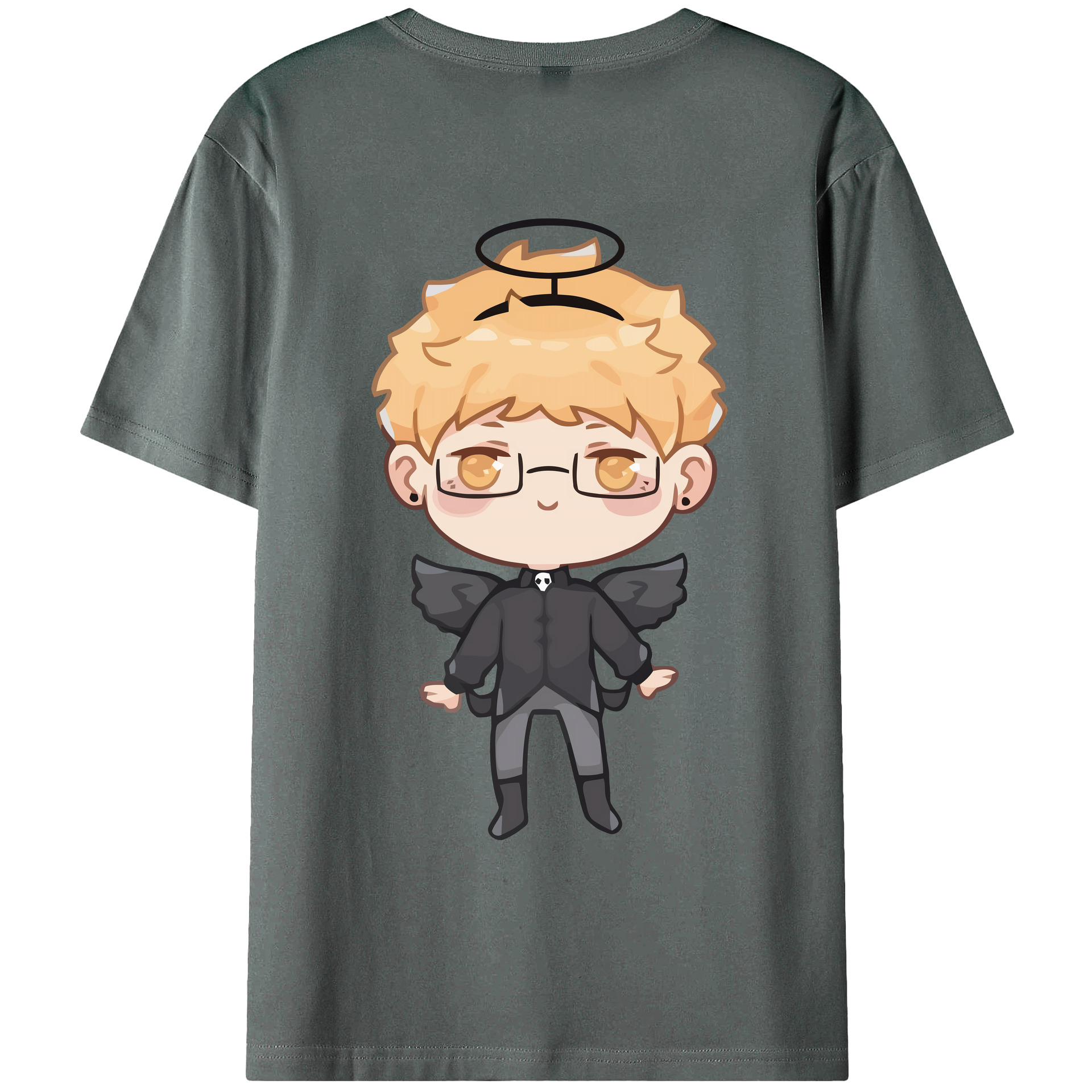 （画像用） ハイキュー!! Haikyu!! 綿100％ メンズ半袖Tシャツ（バックプリント） 通気性